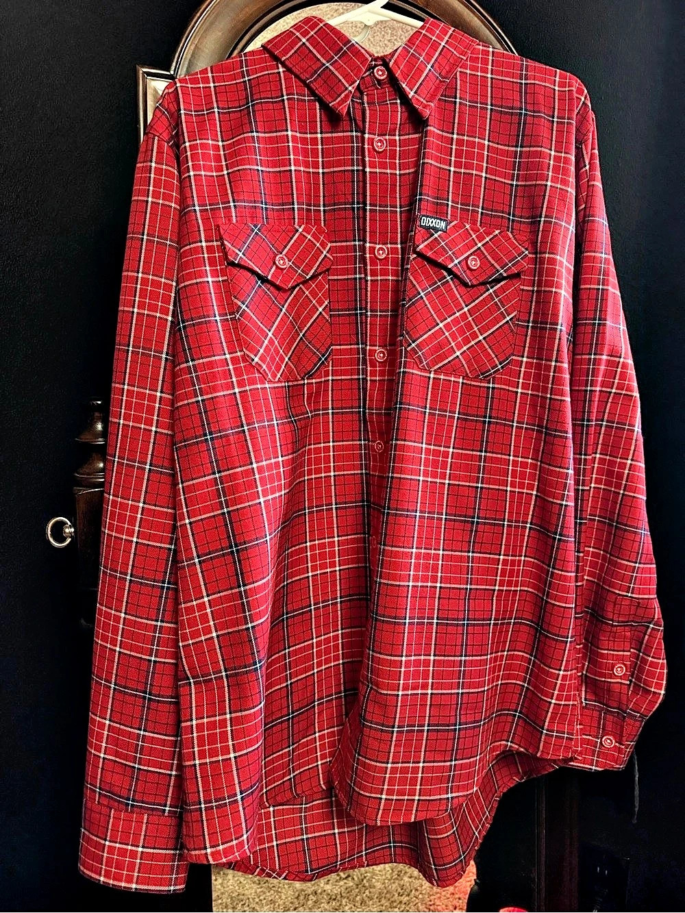 Dixxon The Dirte Plaid Flannel Shirt in Red & Blue XL Like New